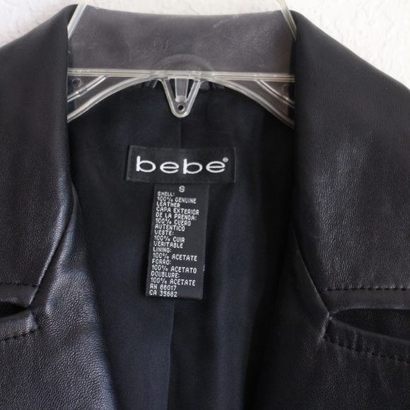 Bebe ankle length black leather coat - Picture 13 of 15
